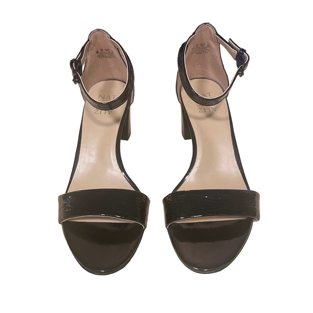 NEW Naturalizer Womens Vera Black Patent Leather Sz 8 Ankle Strap Heel Sandal - Picture 3 of 9